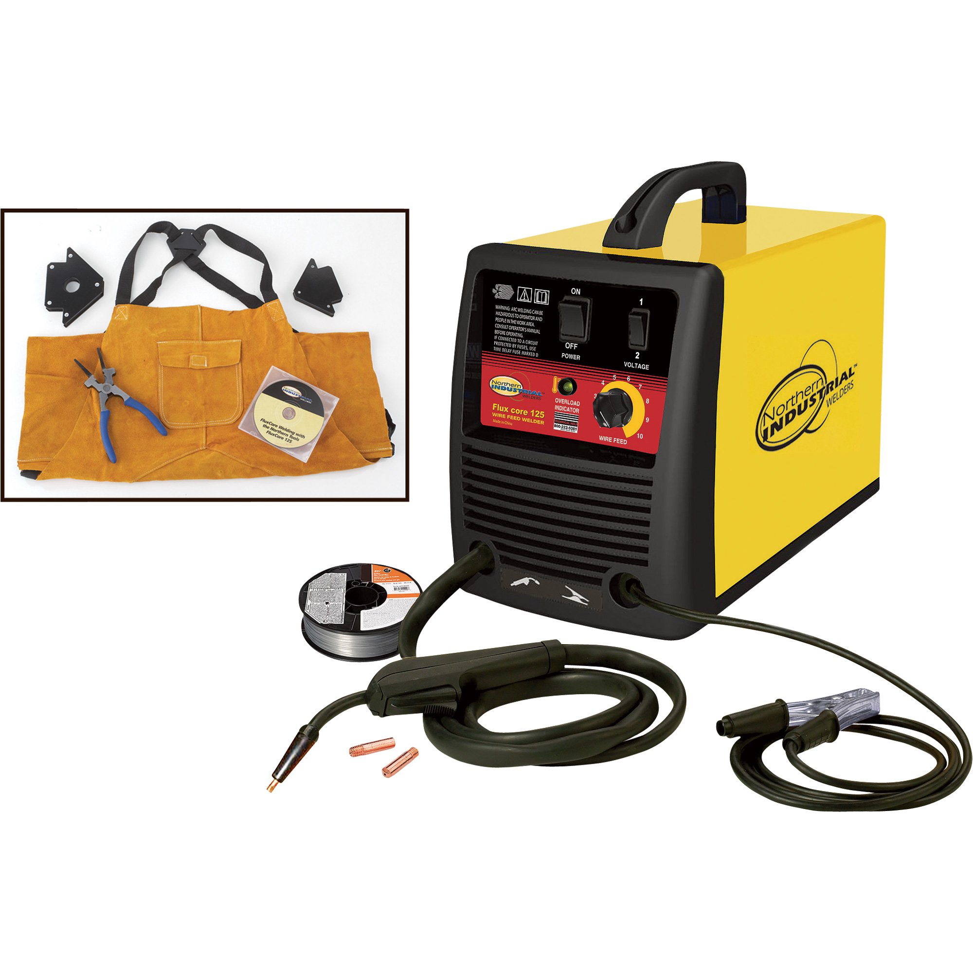 Northern Industrial 125 Flux Core Welder — With Bonus Kit